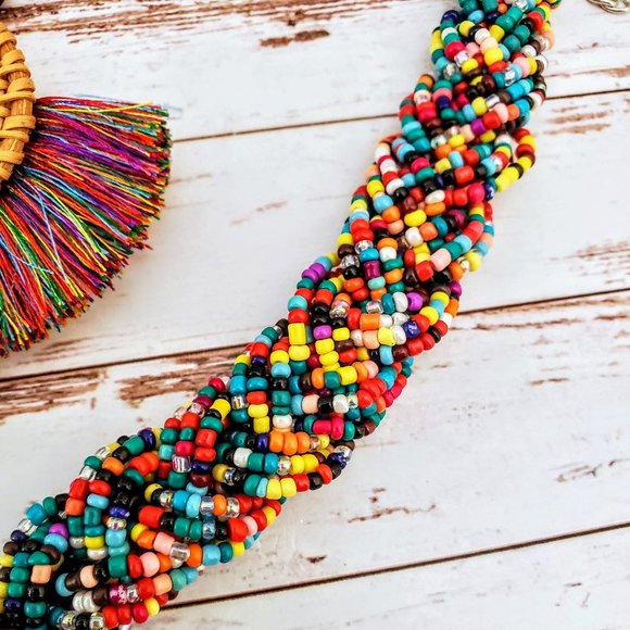 Boho Braided Bead Bracelet - Picture 2 of 8